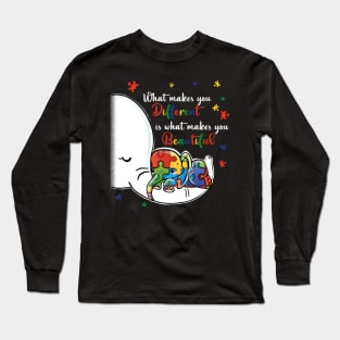 What Makes You Different autism awareness Long Sleeve T-Shirt